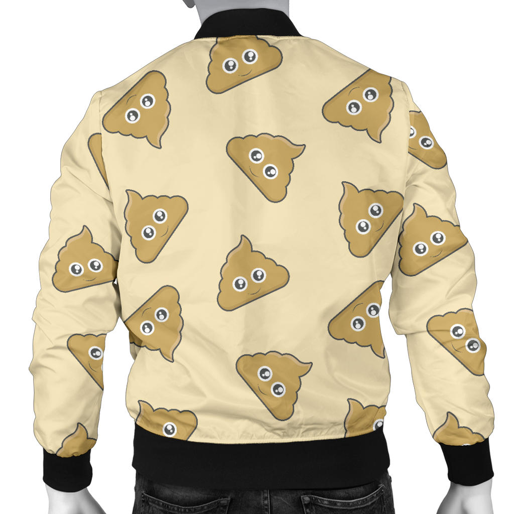 Poop Emoji Pattern Print Design A02 Men Bomber Jacket