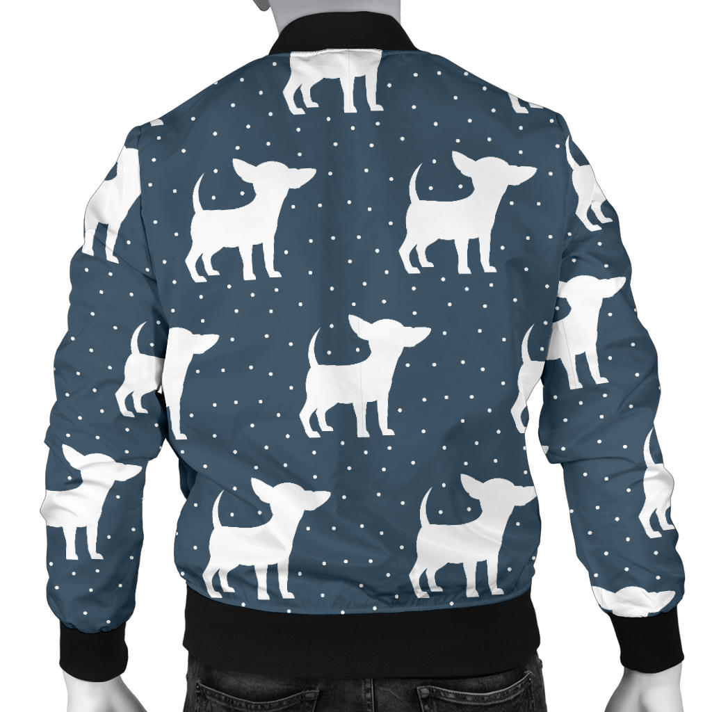 Chihuahua Pattern Print Design 03 Men Bomber Jacket