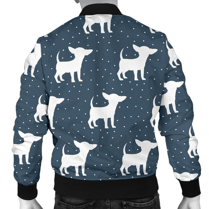 Chihuahua Pattern Print Design 03 Men Bomber Jacket