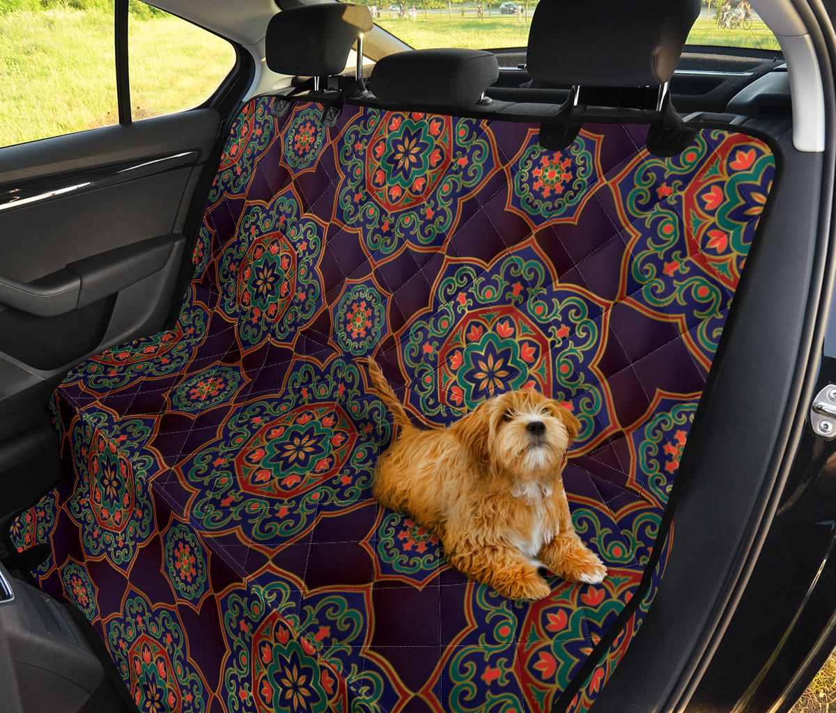 Medallion Pattern Print Design 03 Rear Dog Car Seat Cover Hammock