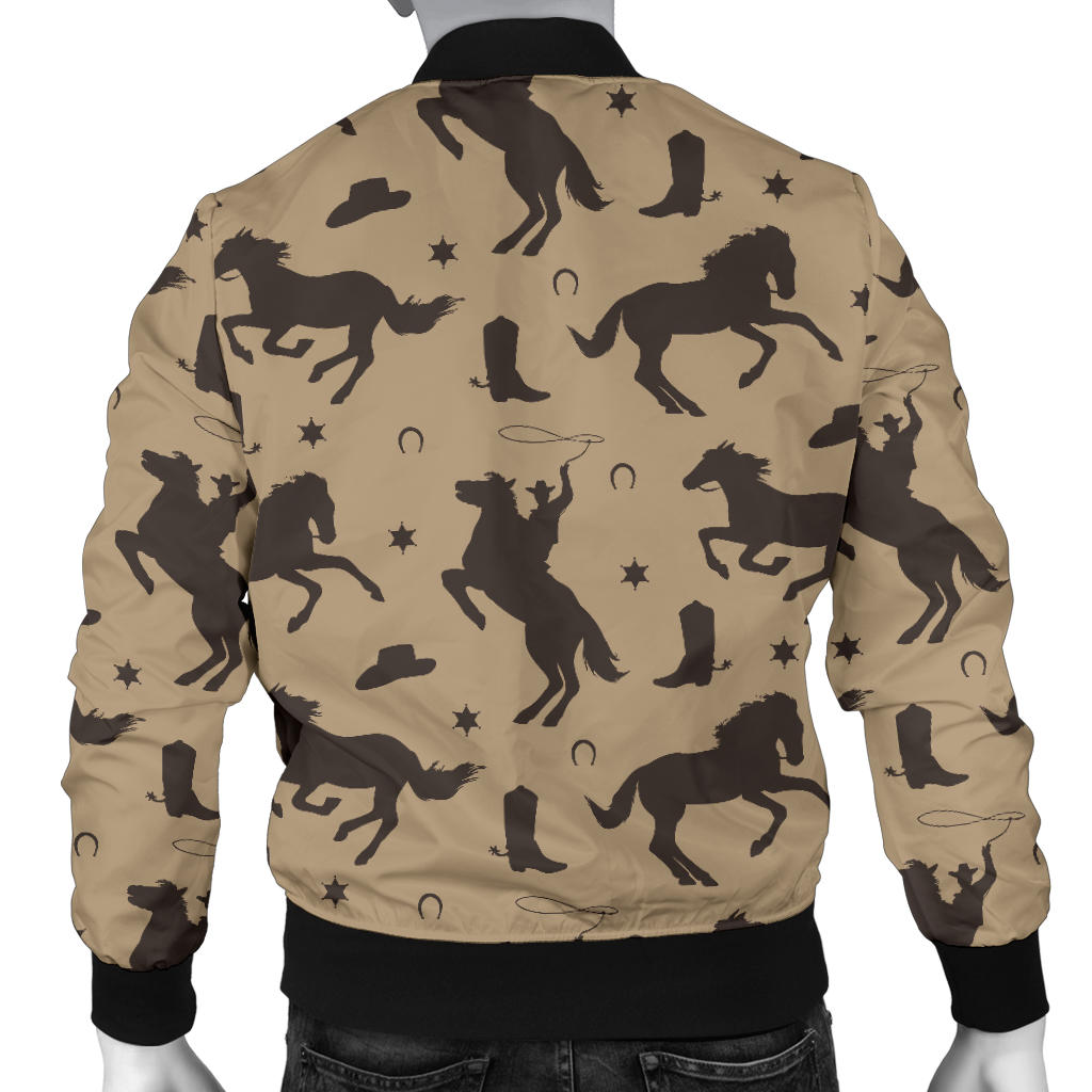 Cowboy Pattern Print Design 05 Men Bomber Jacket