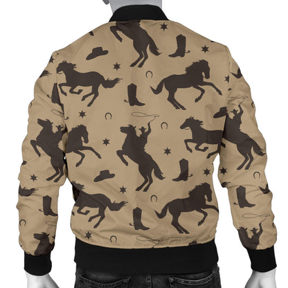 Cowboy Pattern Print Design 05 Men Bomber Jacket