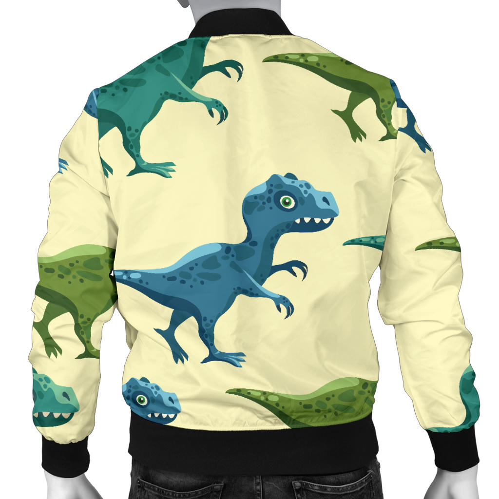 T Rex Pattern Print Design A04 Men Bomber Jacket