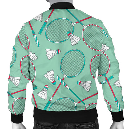 Badminton Pattern Print Design 05 Men Bomber Jacket