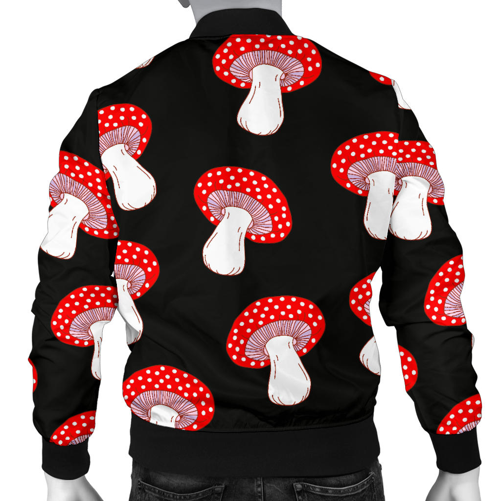 Mushroom Pattern Print Design A02 Men Bomber Jacket