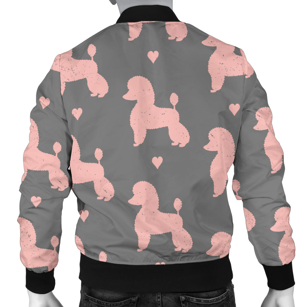Poodle Pattern Print Design A02 Men Bomber Jacket