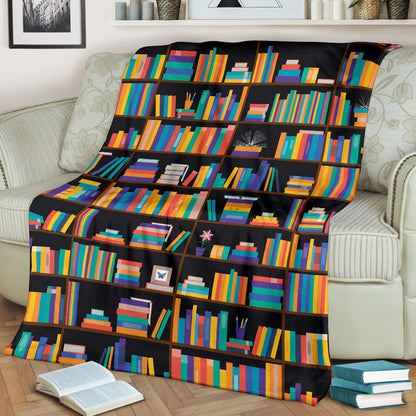 Book Pattern Print Design 05 Premium Blanket