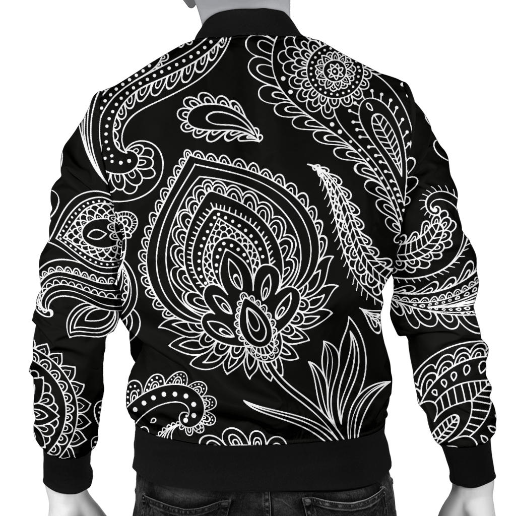 Paisley Pattern Print Design A04 Men Bomber Jacket