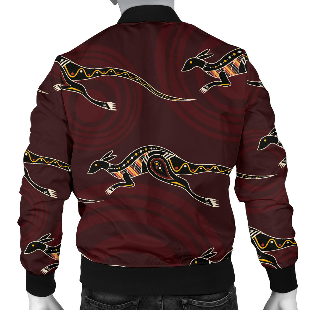 Kangaroos Pattern Print Design 05 Men Bomber Jacket