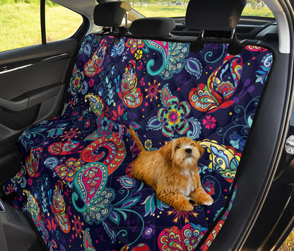 Paisley Boho Pattern Print Design A06 Rear Dog Car Seat Cover Hammock