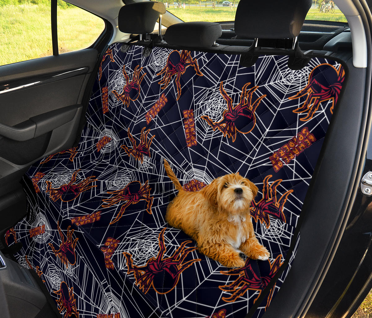 Tarantula Spiderwebs Pattern Print Design 01 Rear Dog Car Seat Cover Hammock