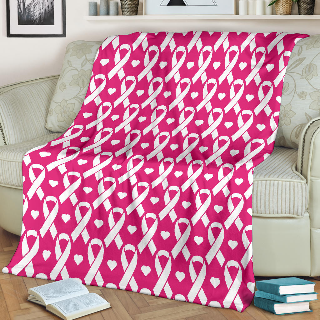 Breast cancer Pattern Print Design 05 Premium Blanket