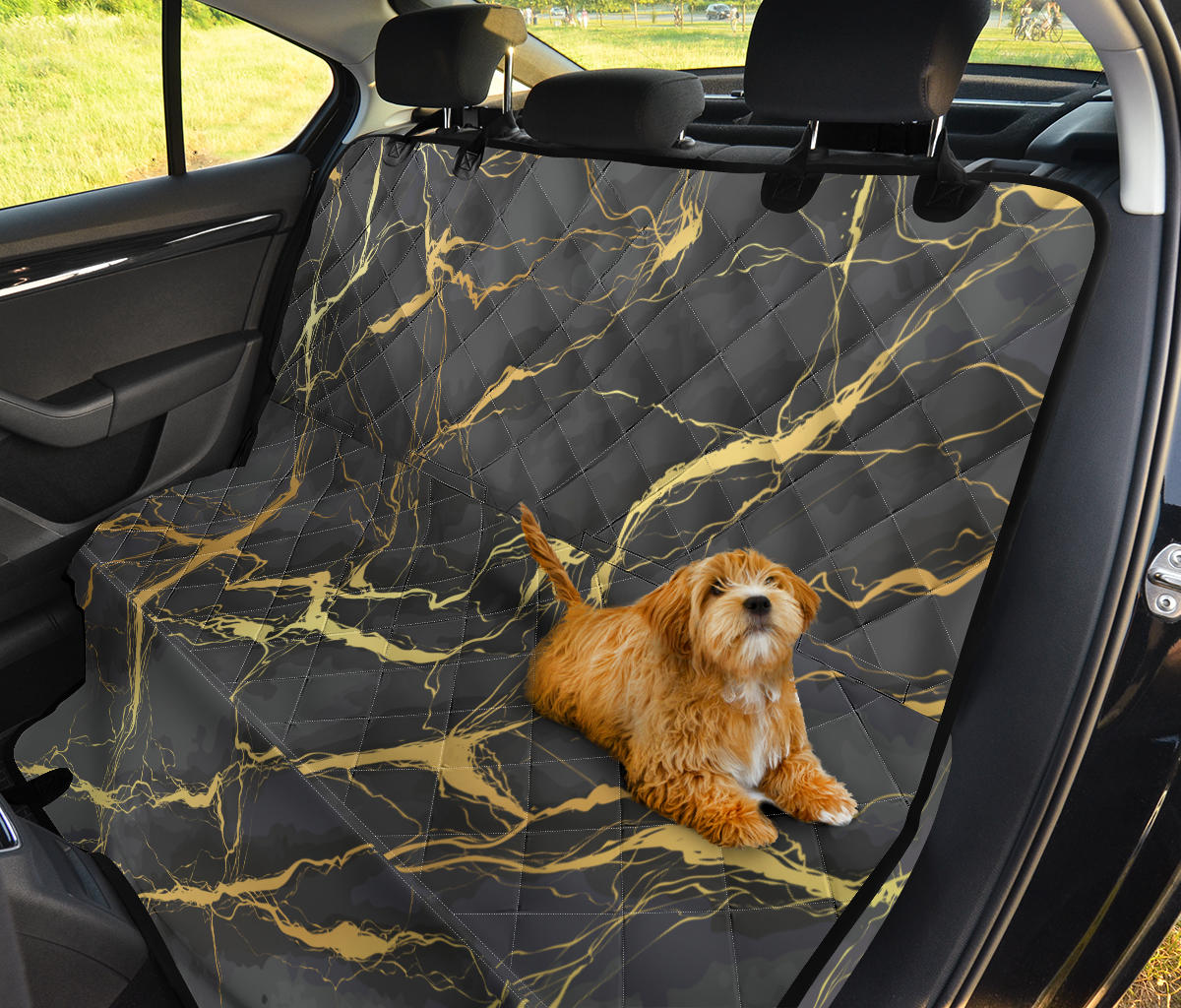 Marble Pattern Print Design 02 Rear Dog Car Seat Cover Hammock