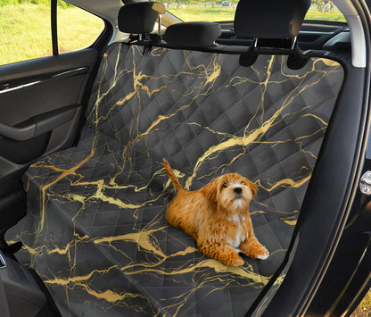Marble Pattern Print Design 02 Rear Dog Car Seat Cover Hammock