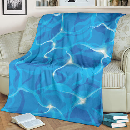 Ocean Reflex Pattern Print Design A02 Premium Blanket