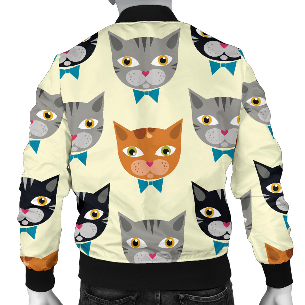 Cat Pattern Print Design 05 Men Bomber Jacket