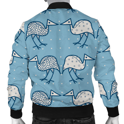 Emu Pattern Print Design 01 Men Bomber Jacket