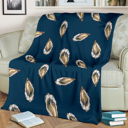 Oyster Pattern Print Design 03 Premium Blanket