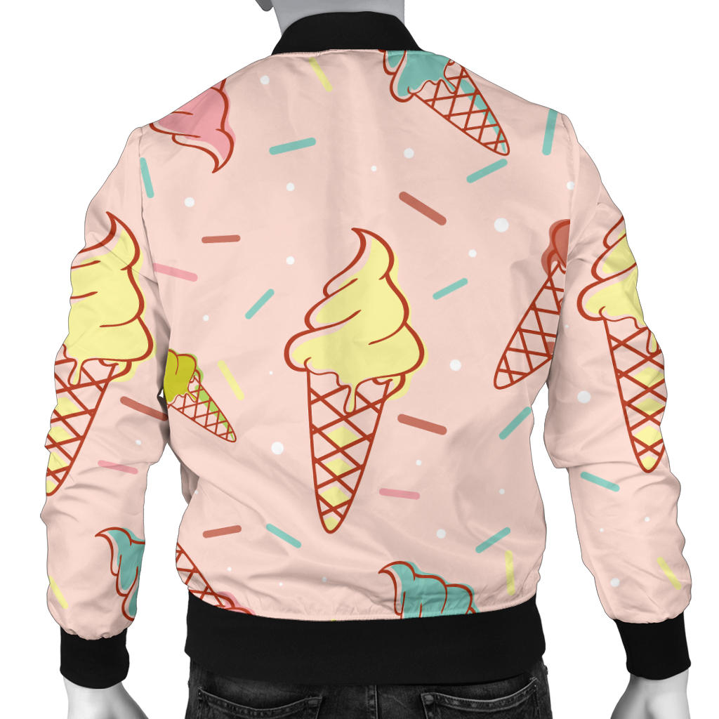 Ice Cream Pattern Print Design 02 Men Bomber Jacket