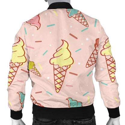 Ice Cream Pattern Print Design 02 Men Bomber Jacket