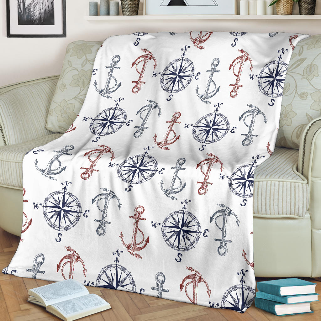 Anchor Pattern Print Design 06 Premium Blanket