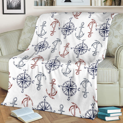 Anchor Pattern Print Design 06 Premium Blanket
