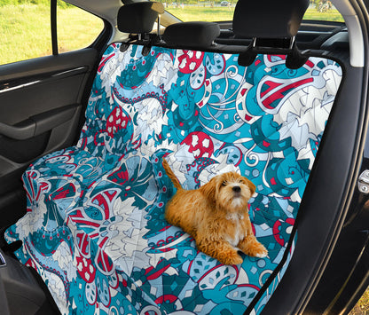 Funky Retro Pattern Print Design A05 Rear Dog Car Seat Cover Hammock