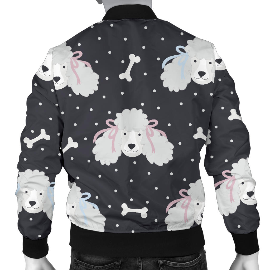 Poodle Pattern Print Design A03 Men Bomber Jacket