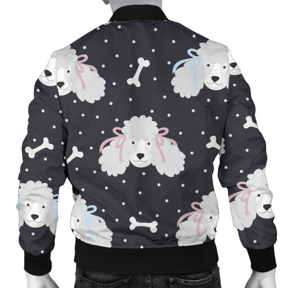 Poodle Pattern Print Design A03 Men Bomber Jacket