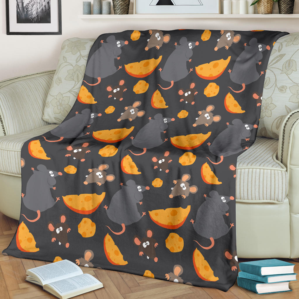 Rat Pattern Print Design 04 Premium Blanket