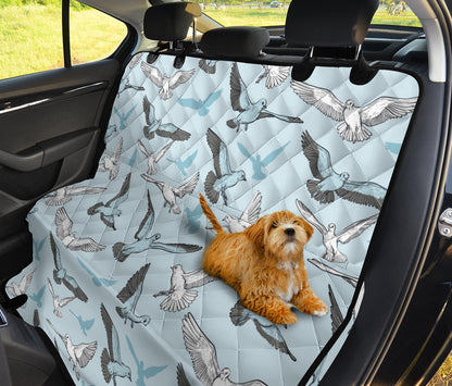 Pigeon Pattern Print Design 03 Rear Dog Car Seat Cover Hammock