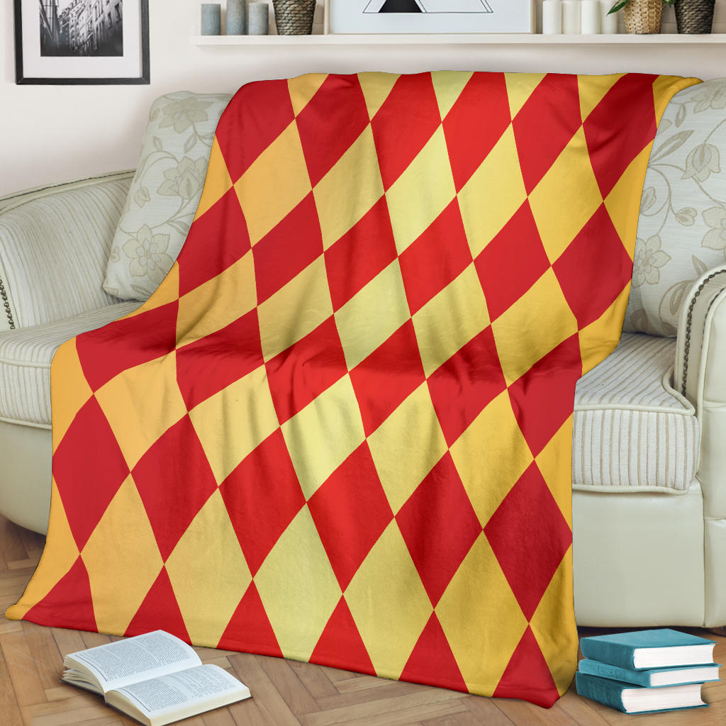 Harlequin Pattern Print Design 03 Premium Blanket