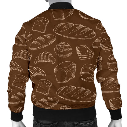 Bread Pattern Print Design 02 Men Bomber Jacket