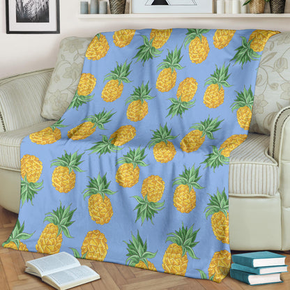 Pineapple Pattern Print Design A04 Premium Blanket