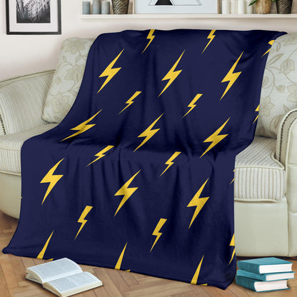 Lightning Thunder Pattern Print Design 03 Premium Blanket