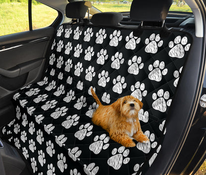Paw Pattern Print Design A02 Rear Dog Car Seat Cover Hammock