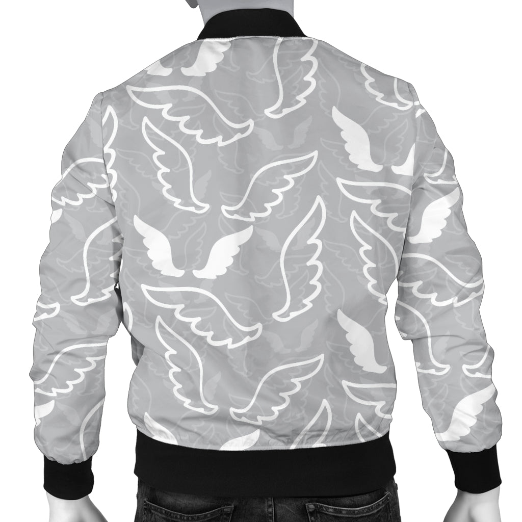Angel Wings Pattern Print Design 01 Men Bomber Jacket