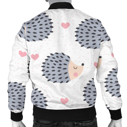 Hedgehog Baby Pattern Print Design 03 Men Bomber Jacket