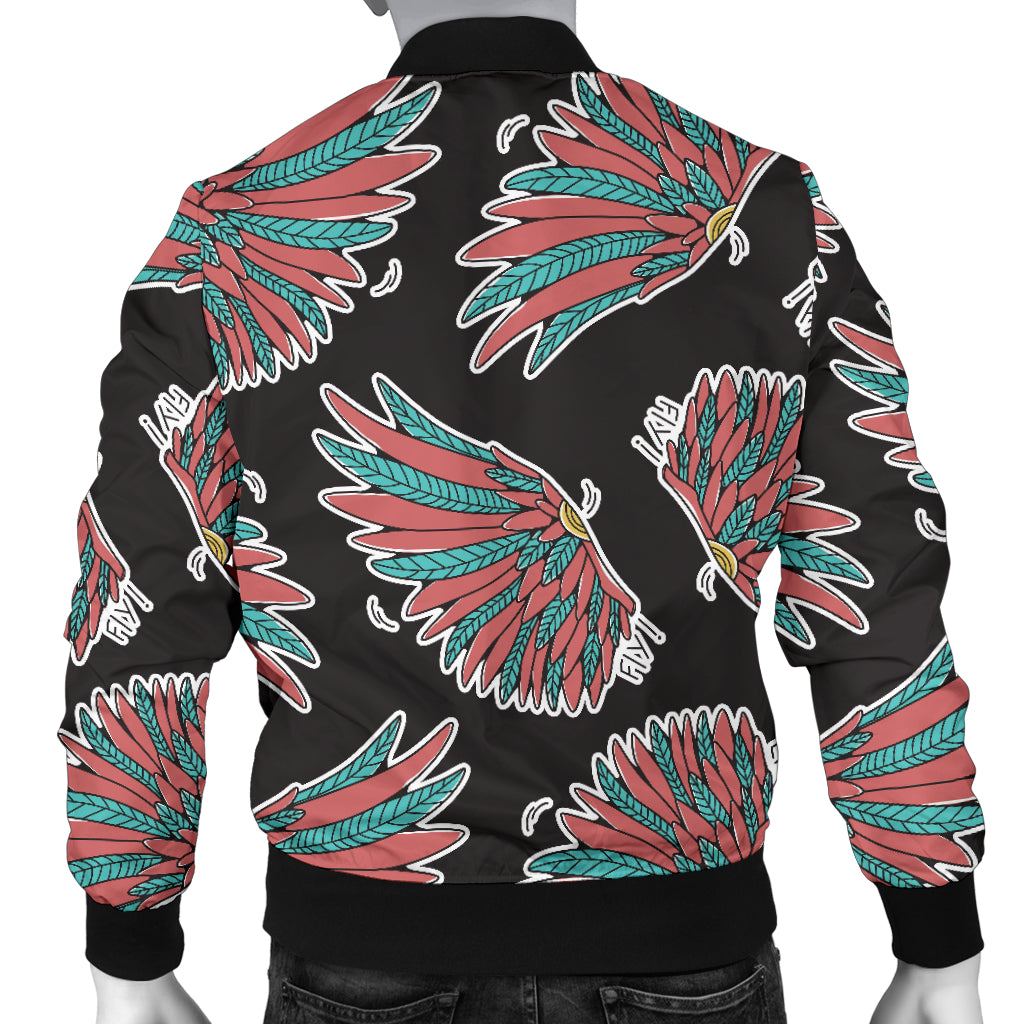 Angel Wings Pattern Print Design 05 Men Bomber Jacket