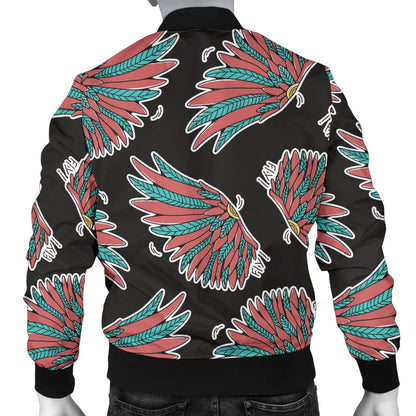 Angel Wings Pattern Print Design 05 Men Bomber Jacket