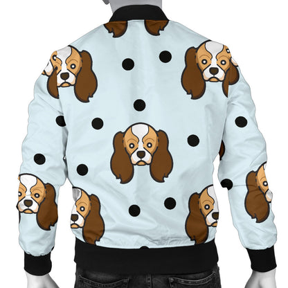Cavalier King Charles Spaniels Pattern Print Design 02 Men Bomber Jacket