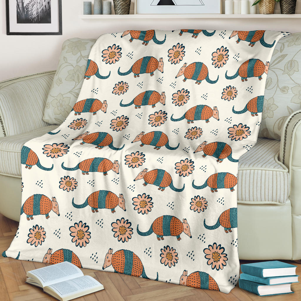 Armadillo Pattern Print Design 02 Premium Blanket