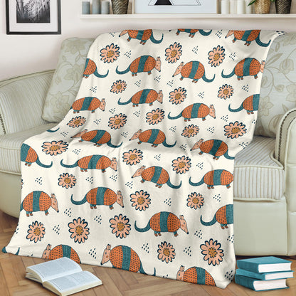 Armadillo Pattern Print Design 02 Premium Blanket