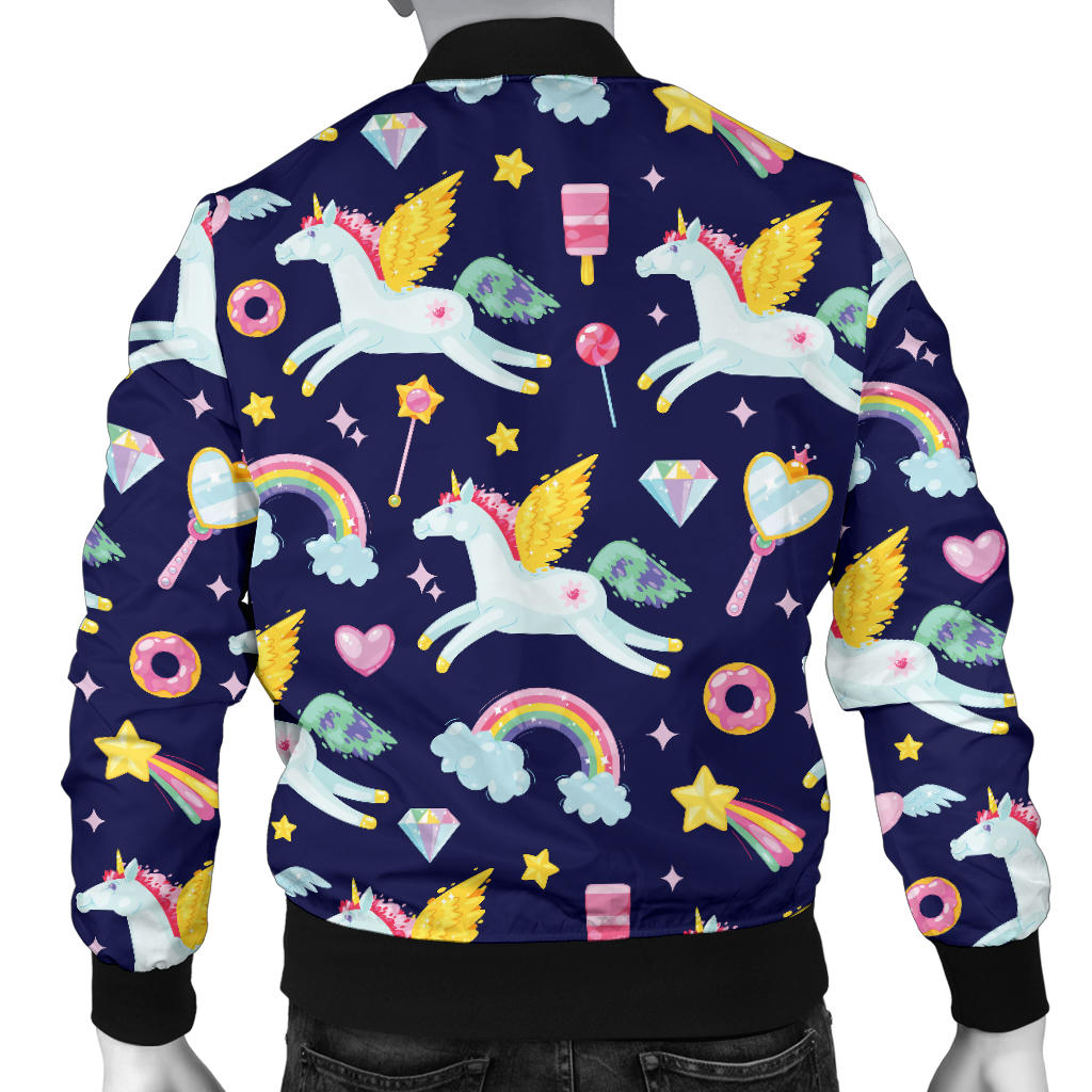 Pegasus Pattern Print Design 05 Men Bomber Jacket