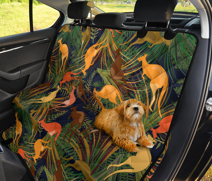 Kangaroos Pattern Print Design 07 Rear Dog Car Seat Cover Hammock