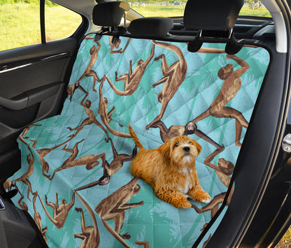 Monkey Pattern Print Design 04 Rear Dog Car Seat Cover Hammock