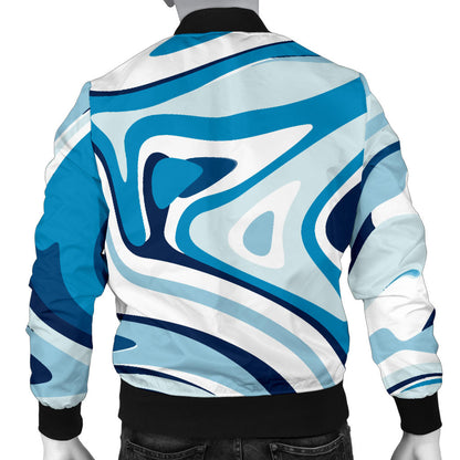 Liquid Pattern Print Design 05 Men Bomber Jacket