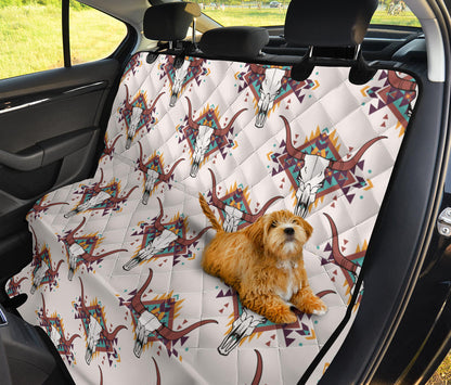 Buffalo Head Pattern Print Design 02 Rear Dog Car Seat Cover Hammock