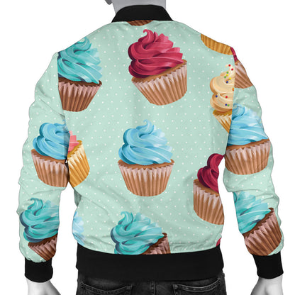 Cupcake Pattern Print Design 01 Men Bomber Jacket