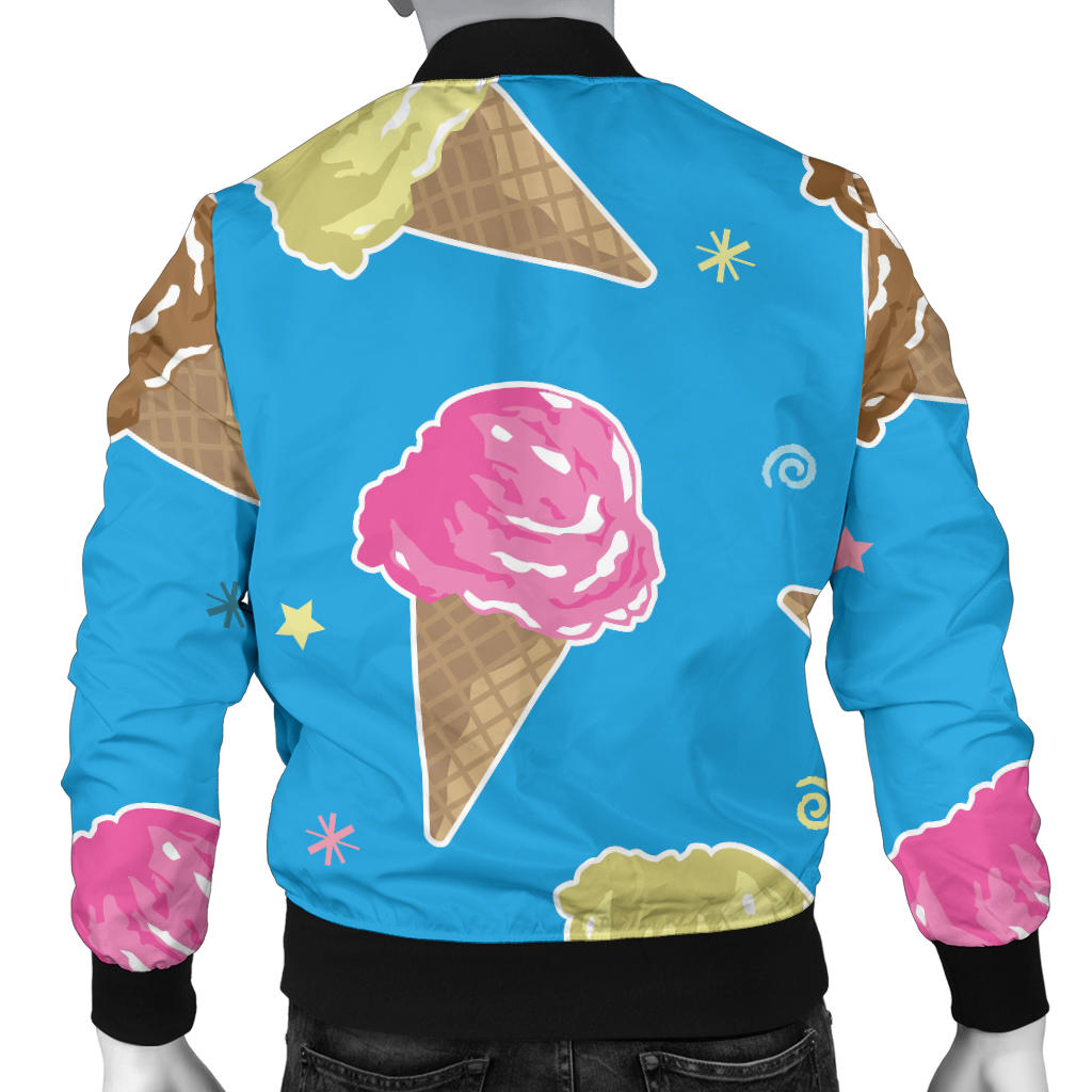 Ice Cream Pattern Print Design 01 Men Bomber Jacket